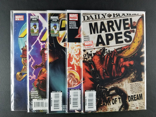 Marvel Apes #0B, 1, 2, 3, 4 Set (Marvel, 2008)