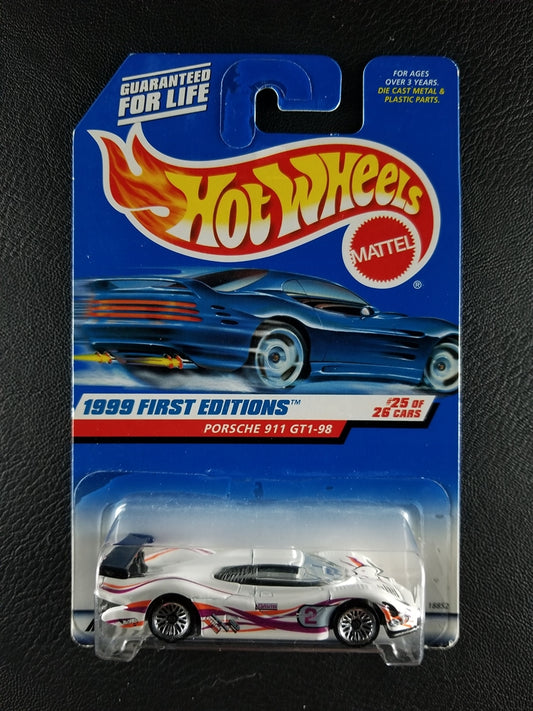 Hot Wheels - Porsche 911 GT1-98 (White) [25/26 - HW 1999 First Editions]