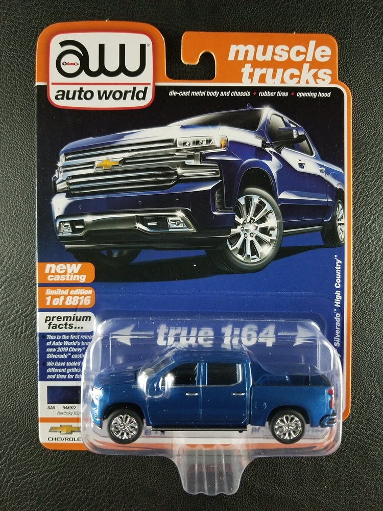 Auto World - 2019 Chevy Silverado High Country (Northsky Blue) [1/6 - 2020 Premium Series (Release 2) (Version A) (Muscle Trucks); Limited Edition, 1 of 8816]
