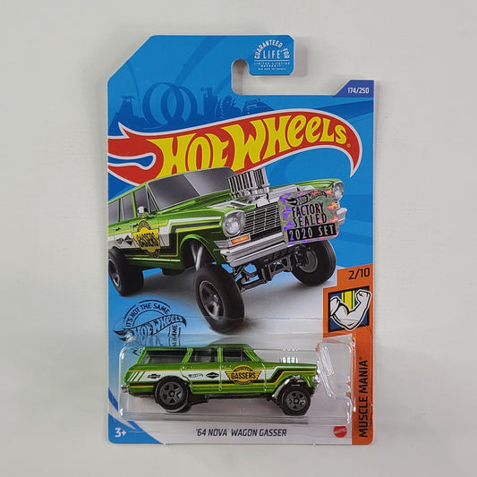 Hot Wheels - '64 Nova Wagon Gasser (Light Green) [Factory Sealed 2020 Set]