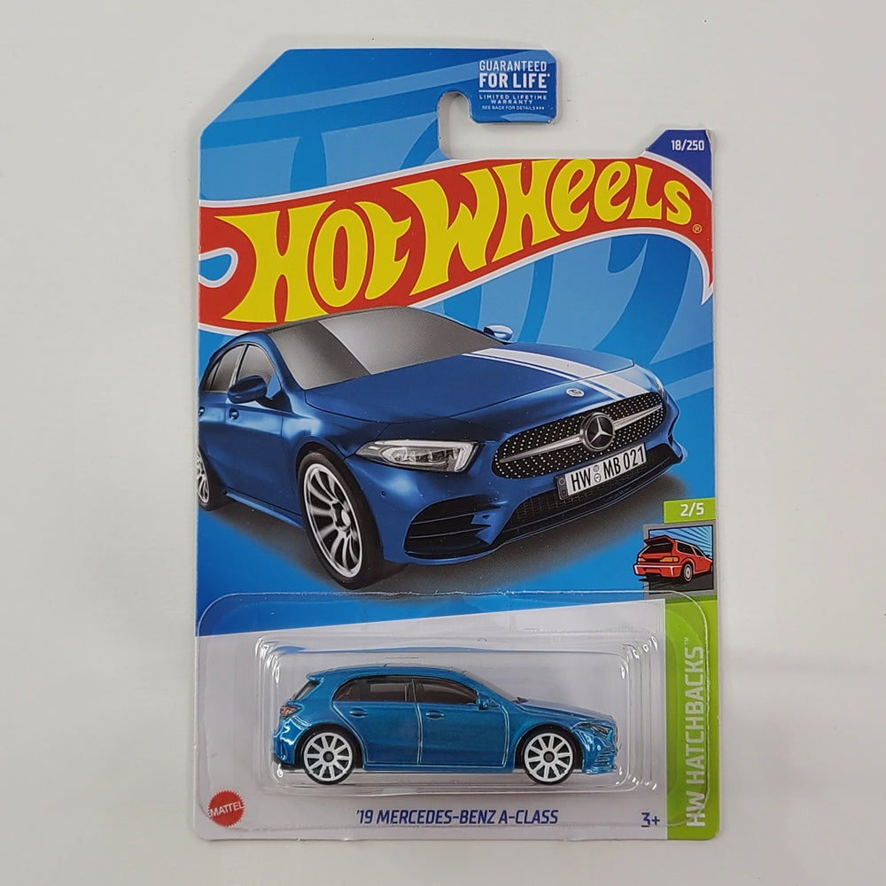 Hot Wheels - '19 Mercedes-Benz A-Class (Metalflake Blue) [HW Hatchbacks Mini Collection (2022) - 2/5]