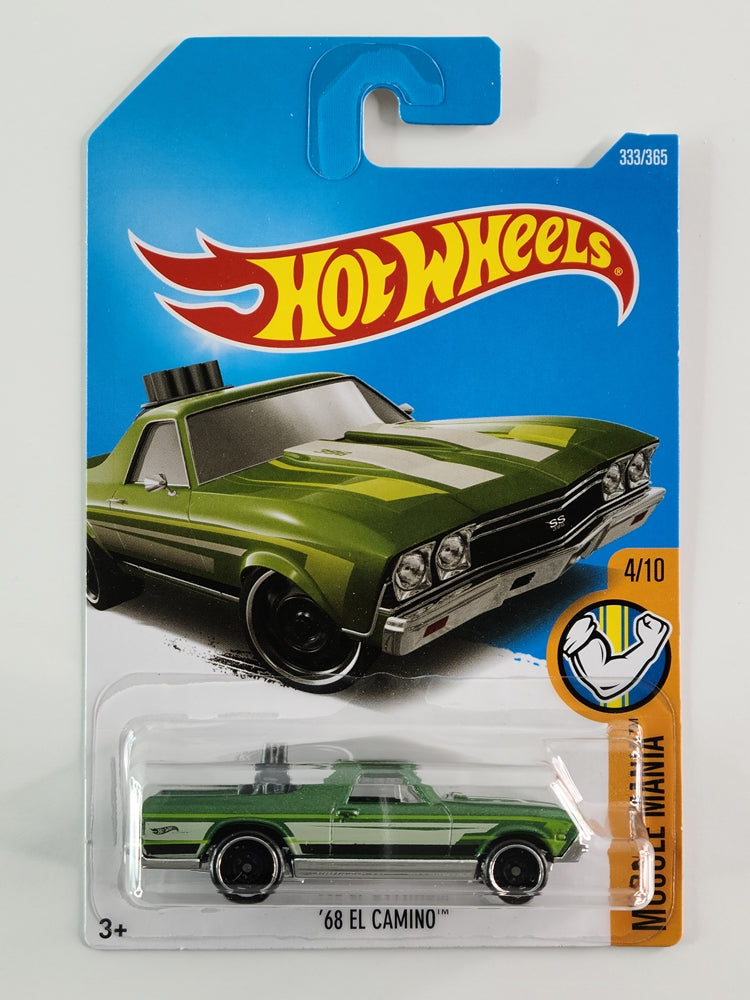 Hot Wheels - '68 El Camino (Metalflake Green) [Muscle Mania Mini Collection (2017) - 4/10]