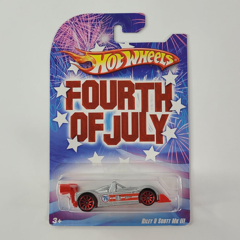 Hot Wheels - Riley & Scott Mk III (Metalflake Silver) [Fourth of July Cars (2008) - 7/8] [Walmart Exclusive]