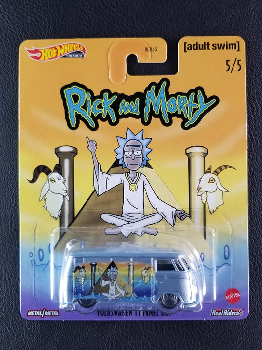 Hot Wheels Premium - Volkswagen T1 Panel Bus (Metallic Light Blue) [5/5 - 2020 Pop Culture: Rick and Morty]