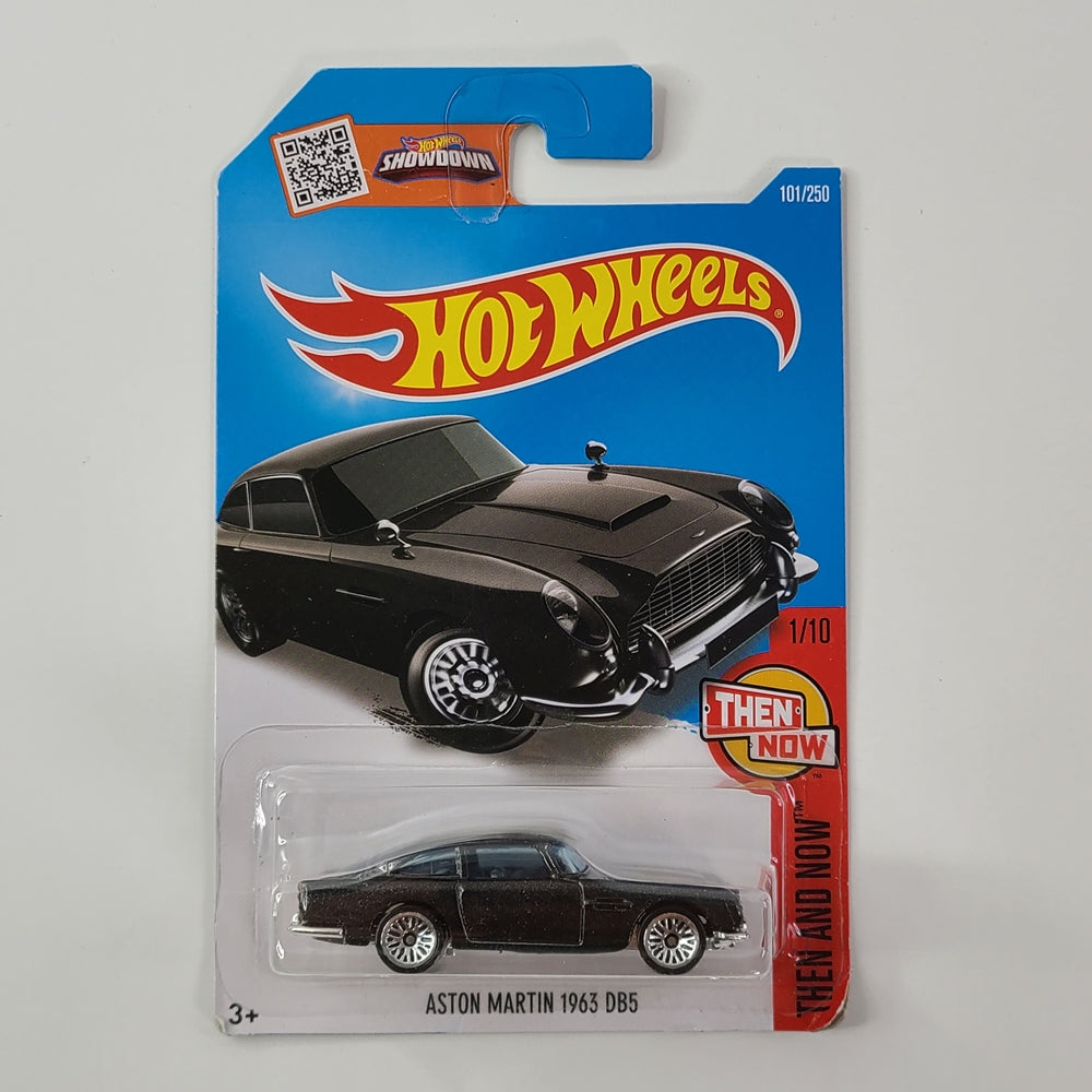 Hot Wheels - Aston Martin 1963 DB5 (Metalflake Black) [Then and Now Mini Collection (2016) - 1/10]