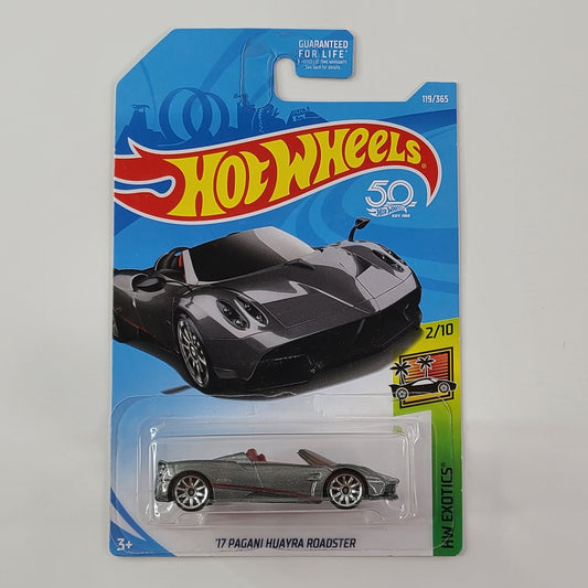 Hot Wheels - '17 Pagani Huayra Roadster (Gray) [HW Exotics Mini Collection (2018) - 2/10]