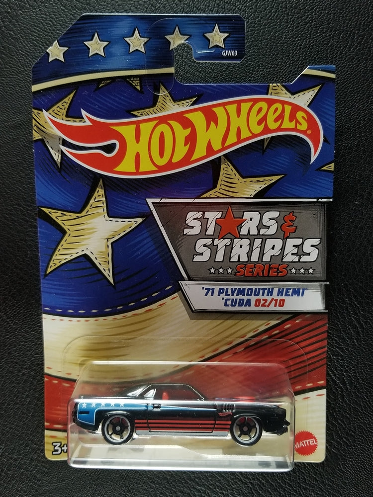 Hot Wheels - '71 Plymouth HEMI 'Cuda (Gloss Black) [2/10 - 2020 HW Stars & Stripes]