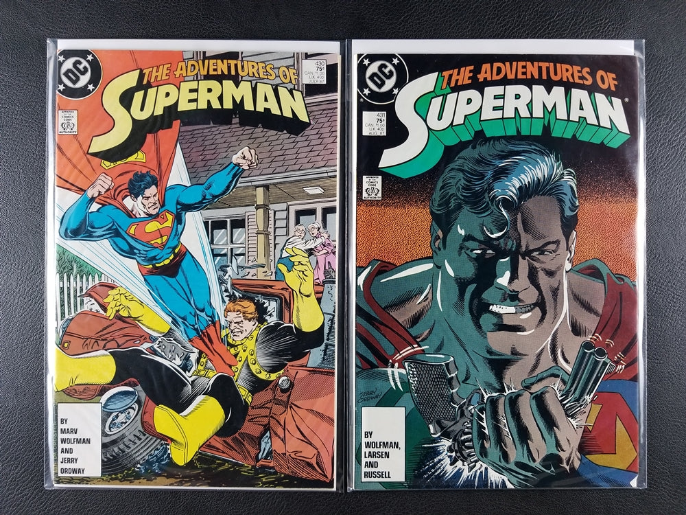 The Adventures of Superman #430-438 Set (DC, 1987-88)