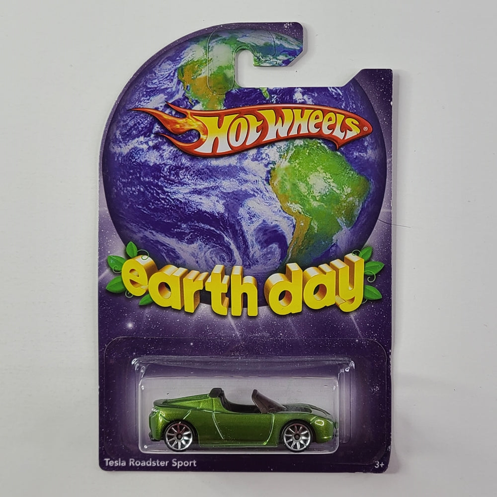 Hot Wheels - Tesla Roadster Sport (Metallic Green) [Wal-Mart Eggsclusive Chase]