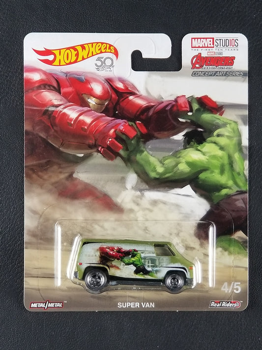 Hot Wheels Real Riders - Super Van (Green) [4/5 - Marvel Studios: The First Ten Years]