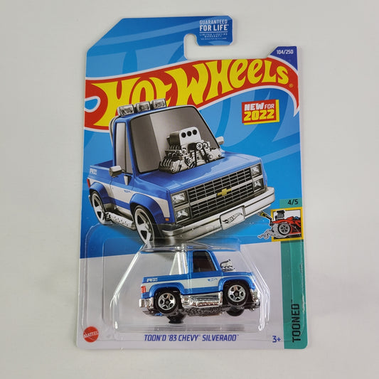 Hot Wheels - Toon'd '83 Chevy Silverado (Metalflake Light Blue)