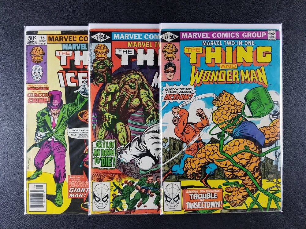 Marvel Two-in-One [1st Series] [The Thing] #76-78 Set (Marvel, 1981)