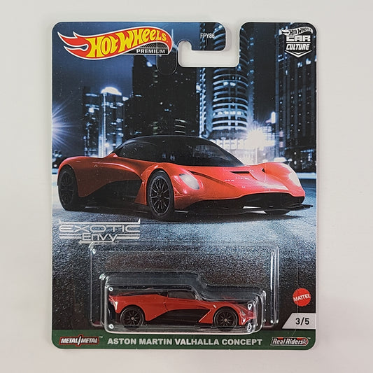 Hot Wheels Premium Real Riders - Aston Martin Valhalla Concept (Lava Red)