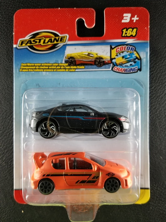 Fastlane - 2-Car Pack [Color Changing] (Black and Orange) [Toys R Us Exclusive]