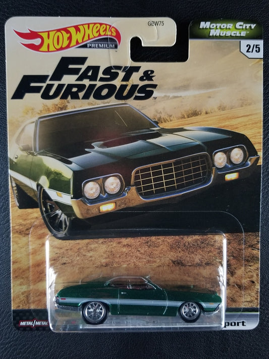 Hot Wheels Premium - '72 Ford Gran Torino Sport (Green)