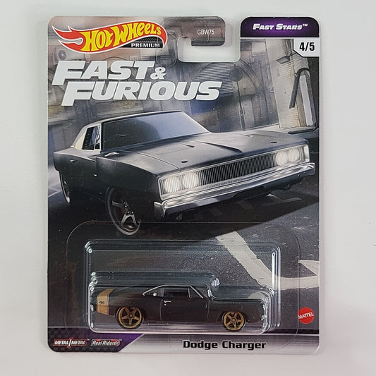 Hot Wheels Premium Real Riders - Dodge Charger (Anodized Matte Black)