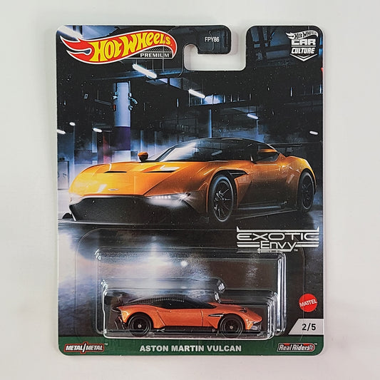 Hot Wheels Premium Real Riders - Aston Martin Vulcan (Volcanic Orange)