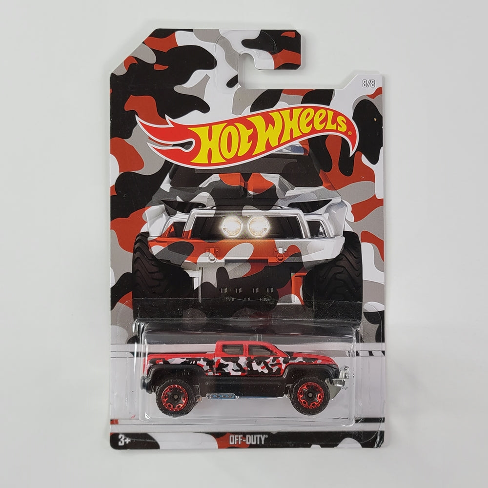 Hot Wheels - Off-Duty (Red, Black and White) [Camouflage Trucks Series (2017) - 8/8] [Walmart Exclusive]