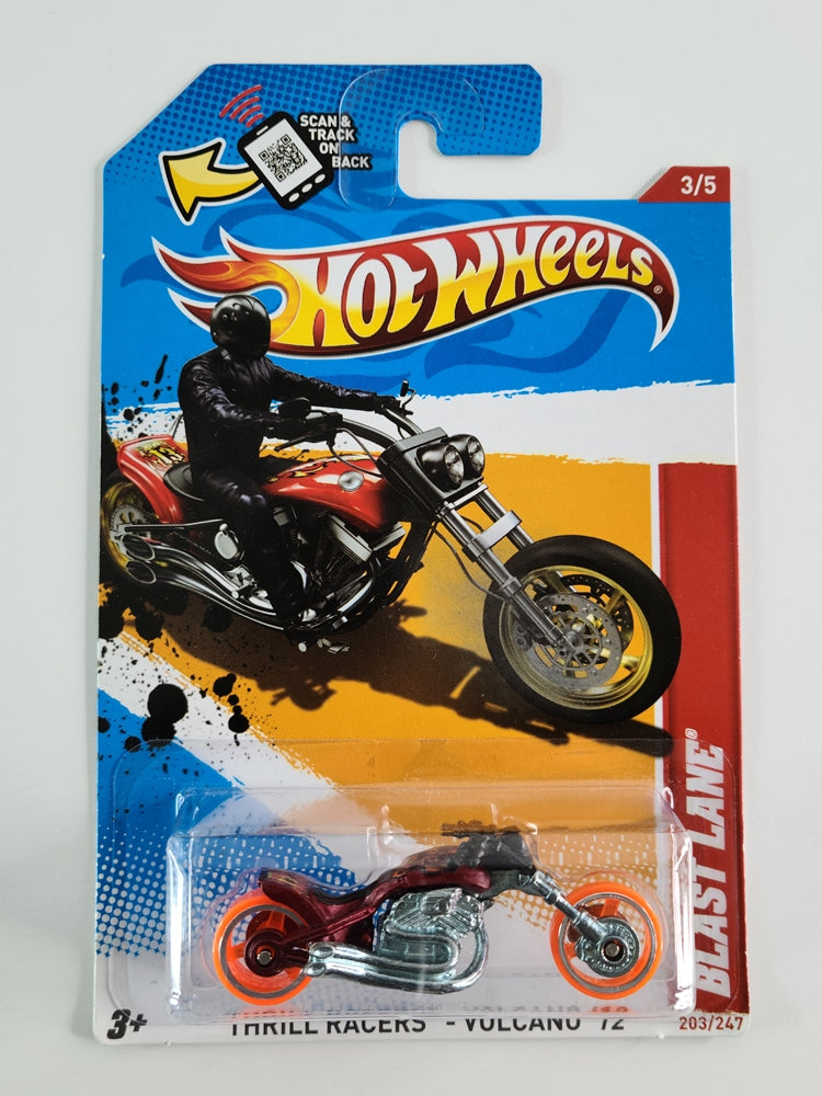 Hot Wheels - Blast Lane (Satin Burgundy) [Thrill Racers: Volcano Series (2012) - 3/5]