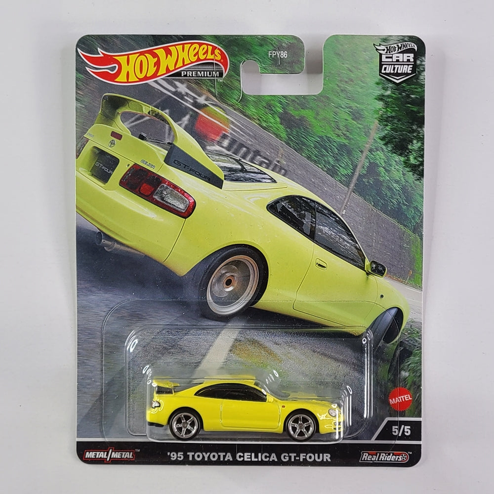 Hot Wheels Premium Real Riders - '95 Toyota Celica GT-Four (Super Bright Yellow)