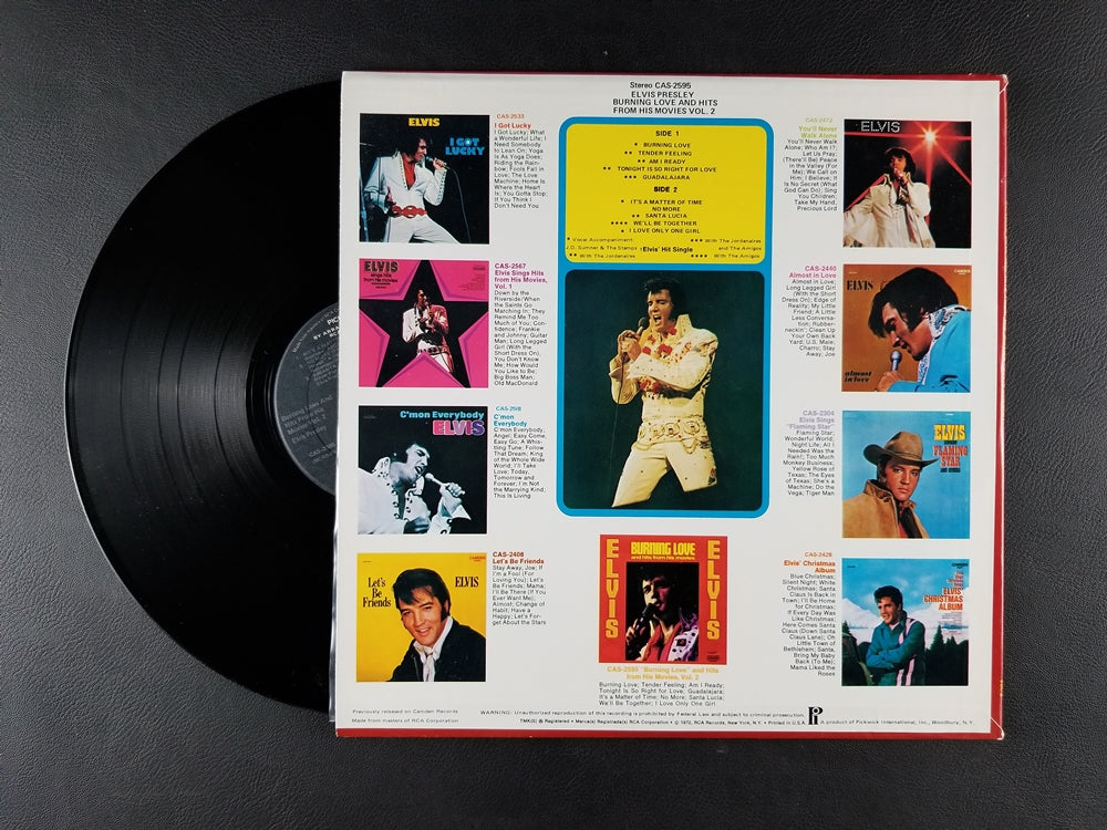 Elvis Presley - Burning Love and Hits from His Movies Vol 2 (1975, LP)