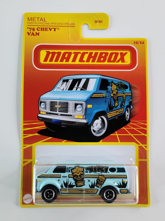 Matchbox - '75 Chevy Van (Aqua) [15/24 - 2021 Retro Series]