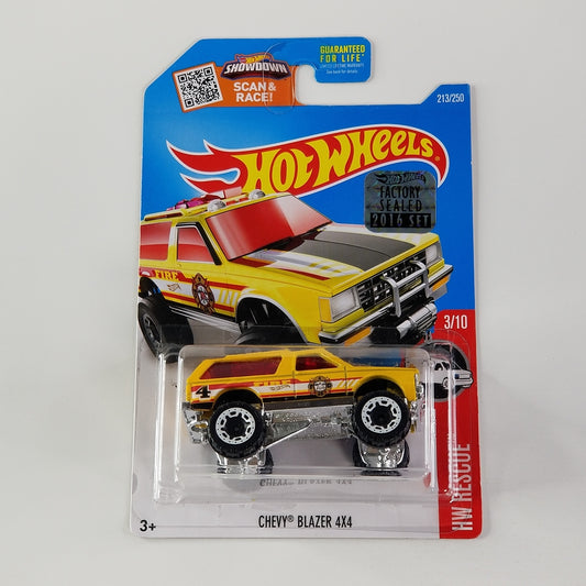 Hot Wheels - Chevy Blazer 4x4 (Dark Yellow) [Factory Sealed 2016 Set]