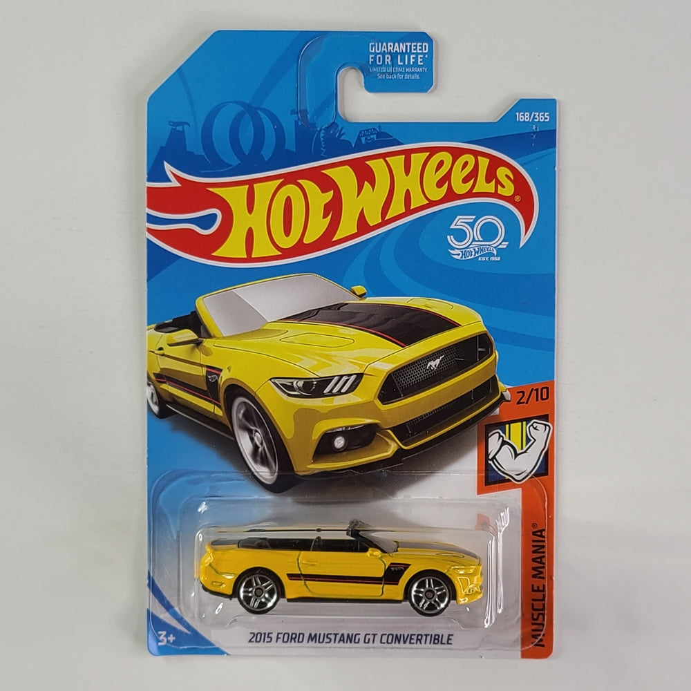 Hot Wheels - 2015 Ford Mustang GT Convertible (Yellow)