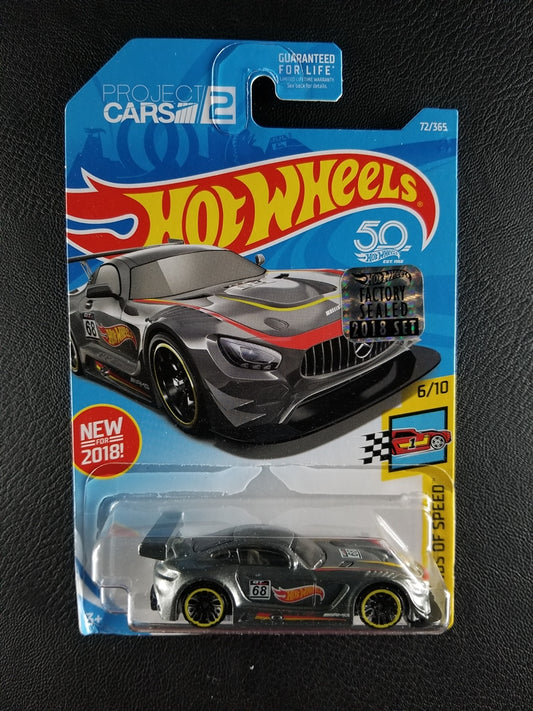 Hot Wheels - '16 Mercedes-AMG GT3 (Gray) [Factory Sealed 2018 Set]