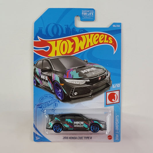 Hot Wheels - 2018 Honda Civic Type R (Metalflake Dark Gray)