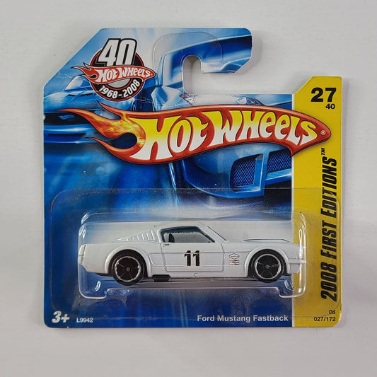 Hot Wheels - Ford Mustang Fastback (White) [Short Card]