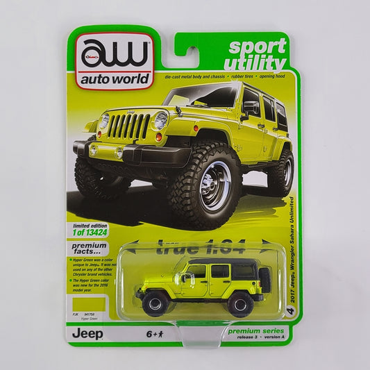 Auto World - 2017 Jeep Wrangler Sahara Unlimited (Hyper Green) [Limited Edition 1 of 13424]