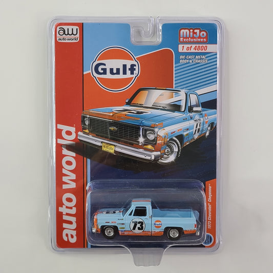 Auto World - 1973 Chevrolet Cheyenne (Light Blue/Orange) [Limited Edition - 1 of 4800] [MiJo Exclusive]
