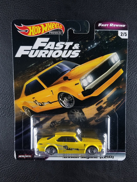 Hot Wheels Premium - Nissan Skyline (C210) (Yellow) [2/5 - 2019 HW Fast & Furious: Fast Rewind]