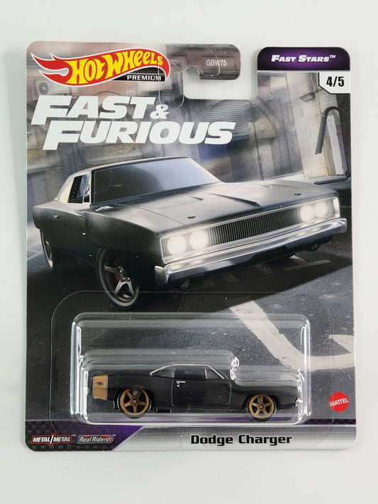 Hot Wheels Premium - Dodge Charger (Black) [2021 Fast & Furious: Fast Stars - 4/5]