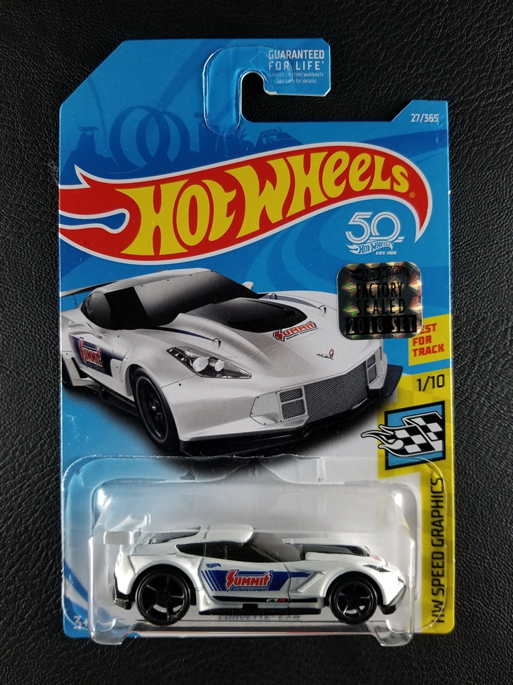 Hot Wheels - Corvette C7.R (White) [Factory Sealed 2018 Set]