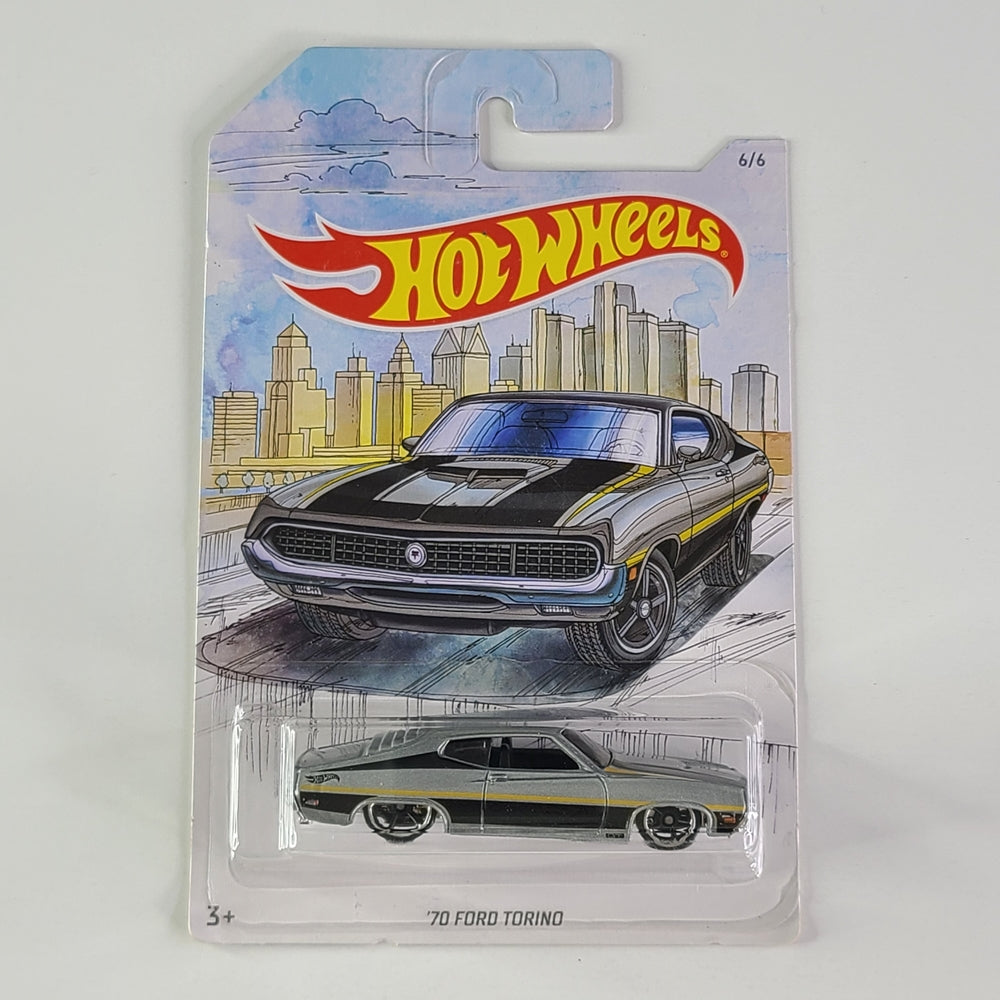 Hot Wheels - '70 Ford Torino (Silver) [Walmart Exclusive]