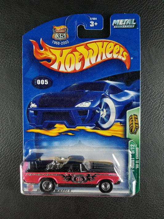 Hot Wheels - '68 El Camino (Black/Metallic Pink) [5/12 - 2003 Treasure Hunts]