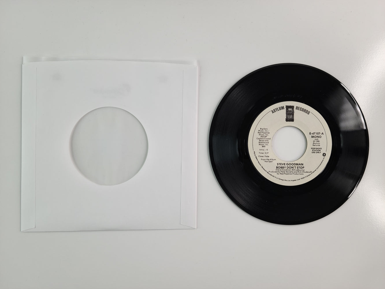 Steve Goodman - Bobby Don't Stop (1980, 7'' Single) [Promo]