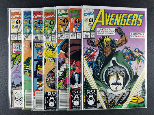 The Avengers [1st Series] #327-333 Set (Marvel, 1990-91)