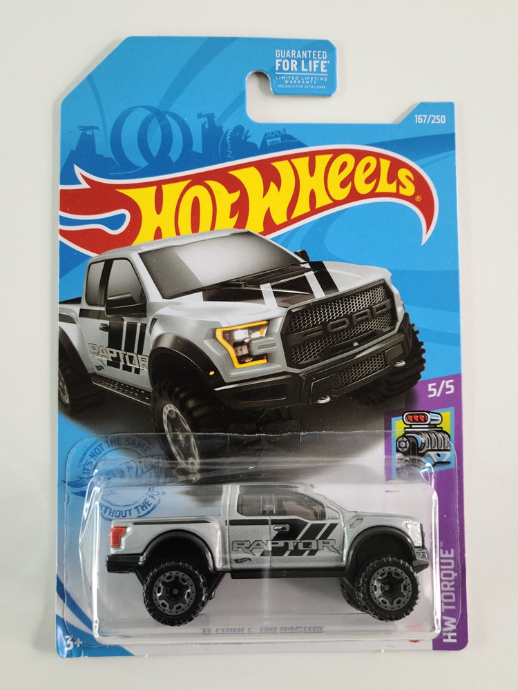 Hot Wheels - '17 Ford F-150 Raptor (Metalflake Silver) [HW Torque Mini Collection (2021) - 5/5]