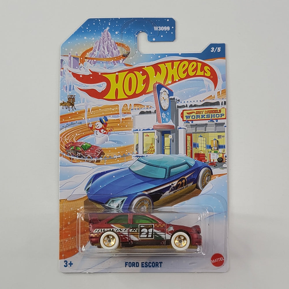 Hot Wheels - Ford Escort (Matte Red) [HW Winter Series (2021) - 3/5]