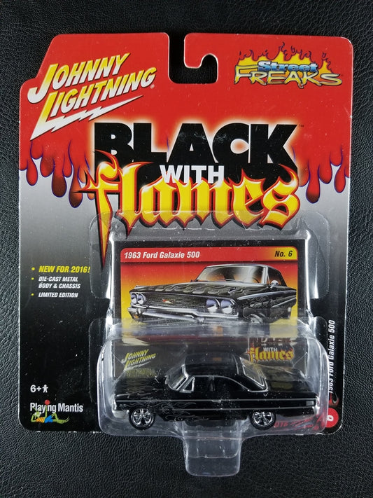 Johnny Lightning - 1963 Ford Galaxie 500 (Black with Flames) [6/6 - Street Freaks 2016]