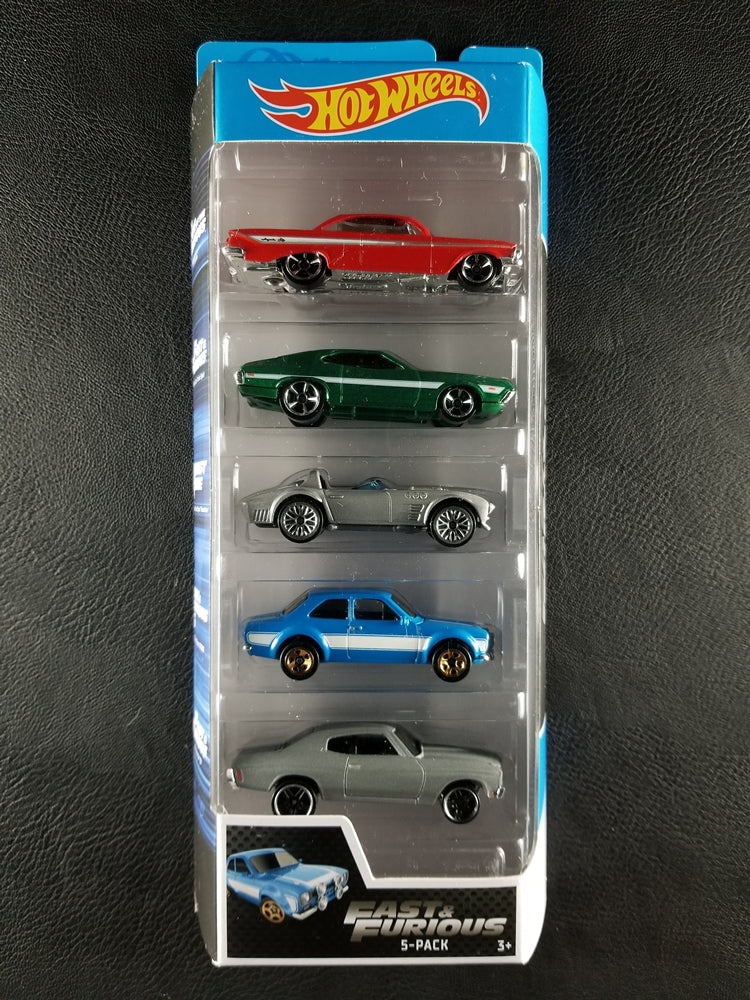 Hot Wheels - Fast & Furious 5-Pack (Red/Green/Silver/Blue/Gray)