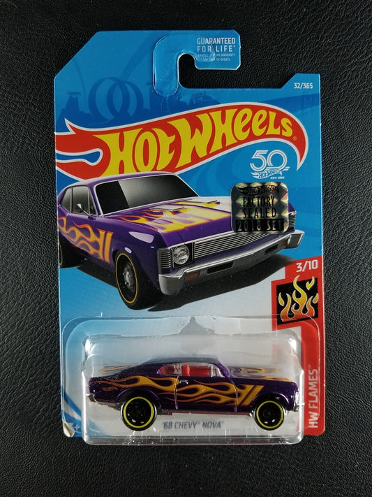 Hot Wheels - '68 Chevy Nova (Purple) [Factory Sealed 2018 Set]