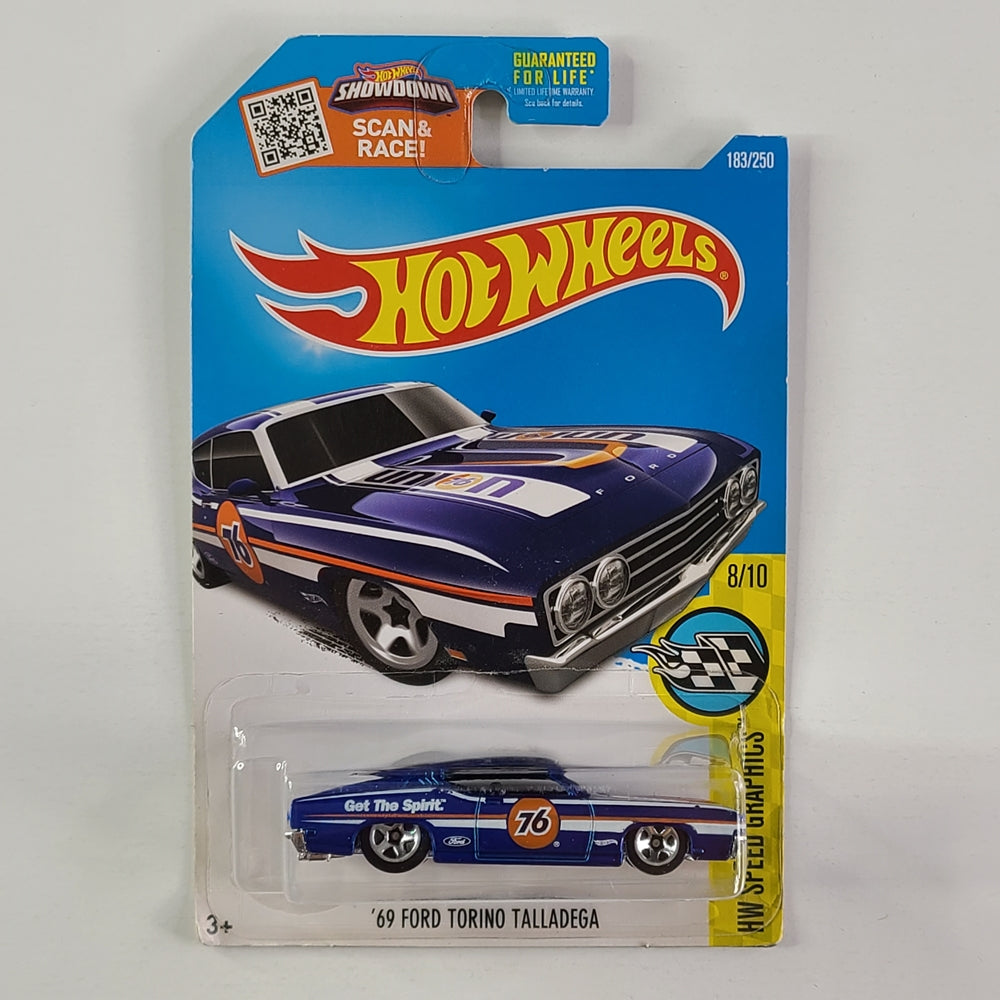 Hot Wheels - '69 Ford Torino Talladega (Metallic Dark Blue)