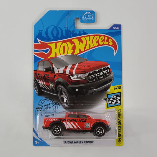 Hot Wheels - '19 Ford Ranger Raptor (Red) [HW Speed Graphics Mini Collection (2020) - 3/10]