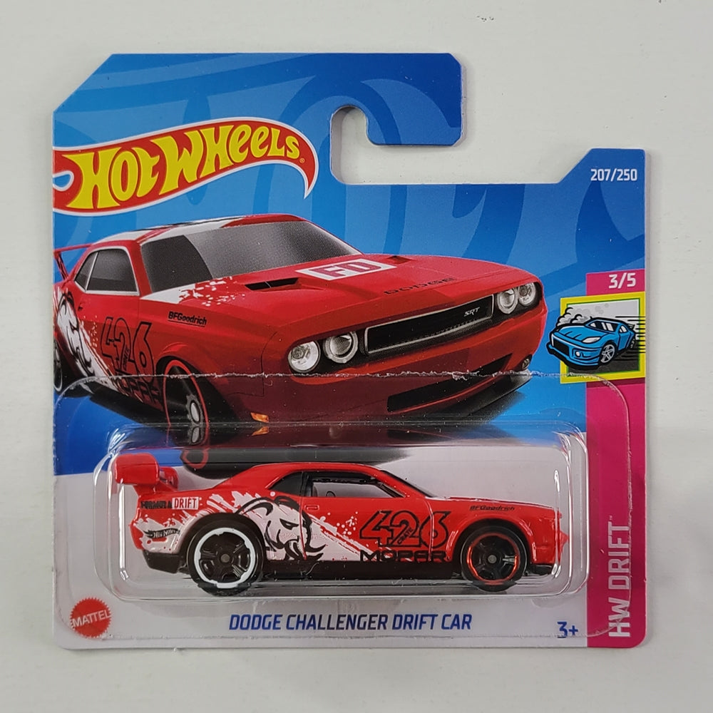 Hot Wheels - Dodge Challenger Drift Car (Red) [Short Card]