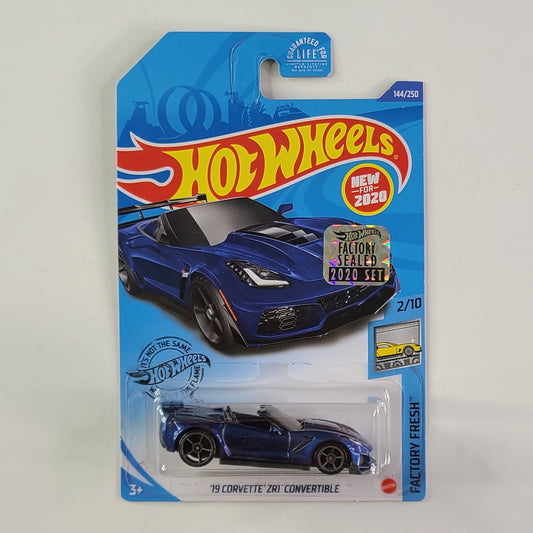 Hot Wheels - '19 Corvette ZR1 Convertible (Metalflake Blue) [Factory Sealed 2020 Set]