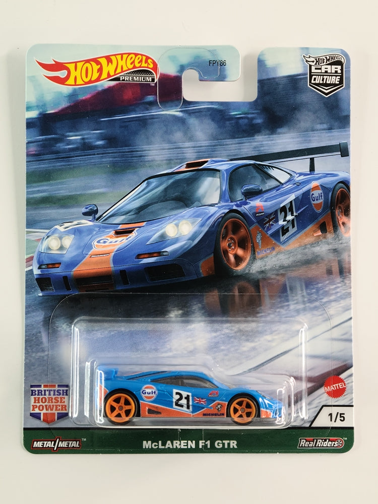 Hot Wheels Premium - McLaren F1 GTR (Light Blue) [2021 Car Culture: British Horsepower - 1/5]